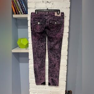 True Religion - Size 29 - Stone‎ / Acid Wash Skinny Jeans - Raspberry Wash